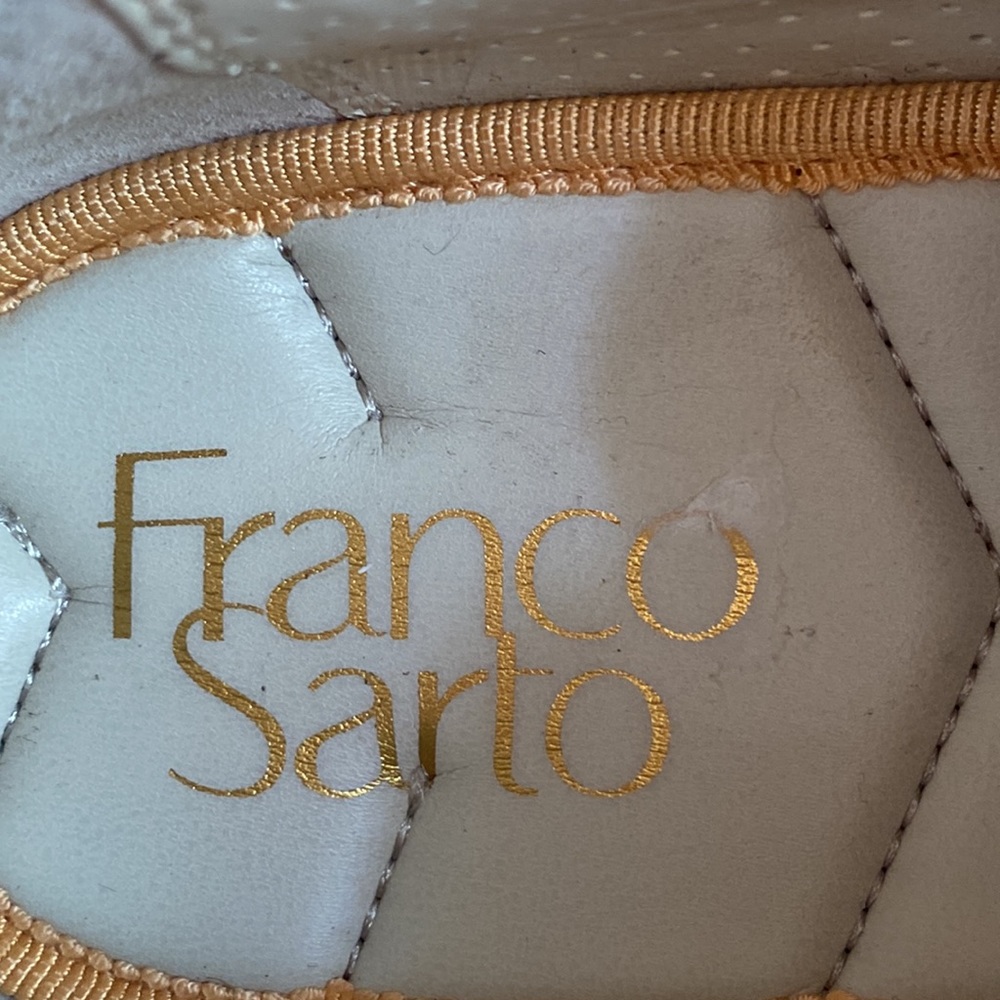 Franco Sarto Hyria Orange 7 Sporty Casual Boho Woven Leather Platform Sneakers - Picture 9 of 13